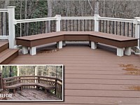<b>Before And After Built In Benches - Changing from Wood to Composite</b>